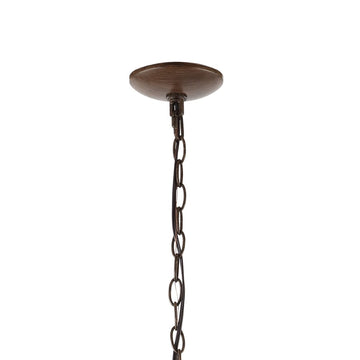 Victoria 29" Rustic Midcentury Iron LED Chandelier - JONATHAN Y